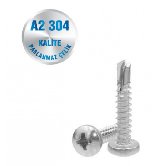İNOX 3.5 MM YILDIZ SİLİNDİR BAŞLI MATKAP UÇLU VİDA A2-304 KALİTE DIN 7504-M İNOX 3.5 MM YILDIZ SİLİNDİR BAŞLI MATKAP UÇLU VİDA A2-304 KALİTE DIN 7504-M