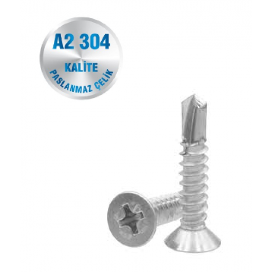 İNOX 3.5 MM YILDIZ HAVŞA BAŞLI MATKAP UÇLU VİDA A2-304 KALİTE DIN 7504-O İNOX 3.5 MM YILDIZ HAVŞA BAŞLI MATKAP UÇLU VİDA A2-304 KALİTE DIN 7504-O
