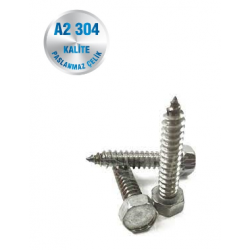 İNOX 4.2 MM ALTIKÖŞE SAÇ VİDASI A2-304 KALİTE DIN 7976