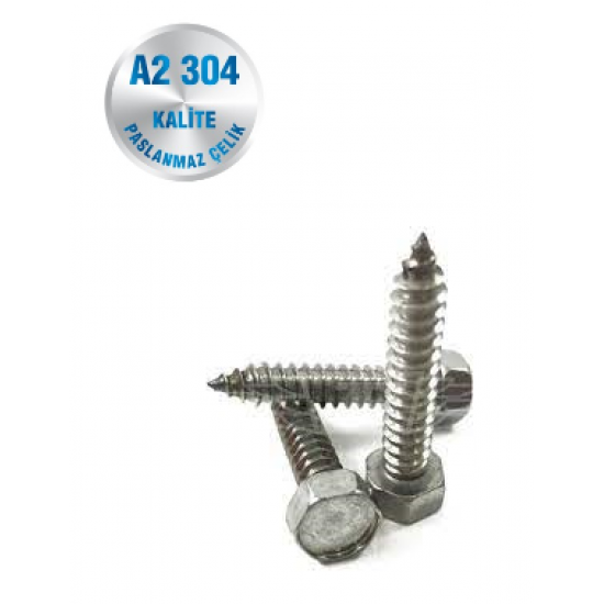 İNOX 4.2 MM ALTIKÖŞE SAÇ VİDASI A2-304 KALİTE DIN 7976 İNOX 4.2 MM ALTIKÖŞE SAÇ VİDASI A2-304 KALİTE DIN 7976