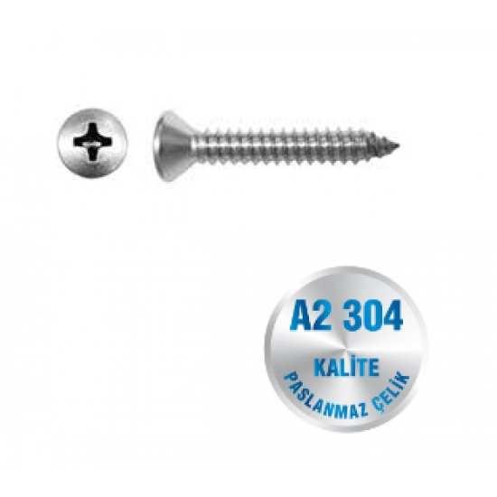 İNOX 3.9 MM YILDIZ MERCİMEK BAŞLI SAC VİDASI A2-304 KALİTE DIN 7983 İNOX 3.9 MM YILDIZ MERCİMEK BAŞLI SAC VİDASI A2-304 KALİTE DIN 7983