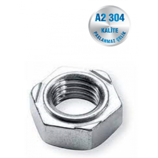 İNOX ALTIKÖŞE KAYNAK SOMUNU A2-304 KALİTE DIN 929 İNOX ALTIKÖŞE KAYNAK SOMUNU A2-304 KALİTE DIN 929