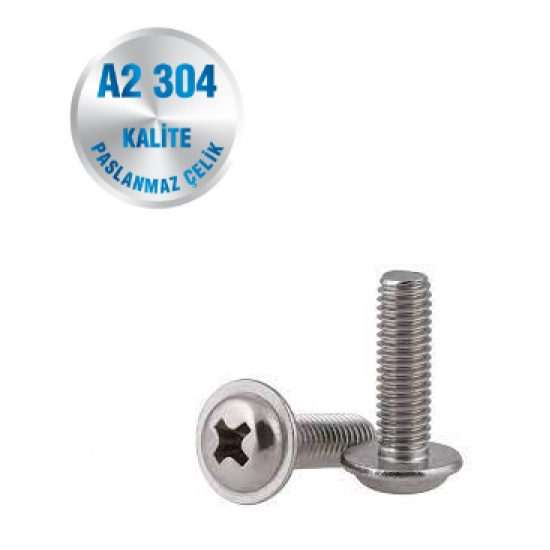 İNOX M3 RONDELA YILDIZ SİLİNDİR BAŞLI VİDA A2-304 KALİTE DIN 967 İNOX M3 RONDELA YILDIZ SİLİNDİR BAŞLI VİDA A2-304 KALİTE DIN 967