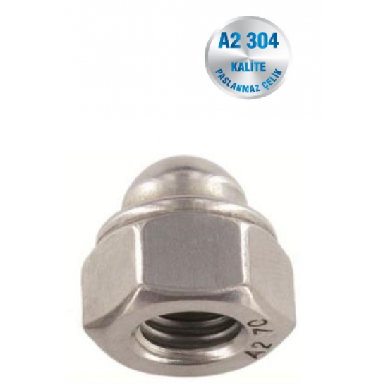 İNOX FİBERLİ KÖR SOMUN A2-304 KALİTE DIN 986 İNOX FİBERLİ KÖR SOMUN A2-304 KALİTE DIN 986
