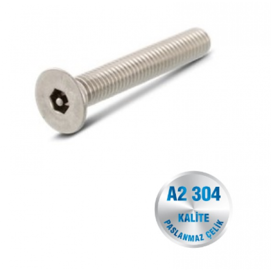 İNOX M8 HAVŞA BAŞ ALYEN GÜVENLİK VİDASI A2-304 KALİTE ART 9113 İNOX M8 HAVŞA BAŞ ALYEN GÜVENLİK VİDASI A2-304 KALİTE ART 9113