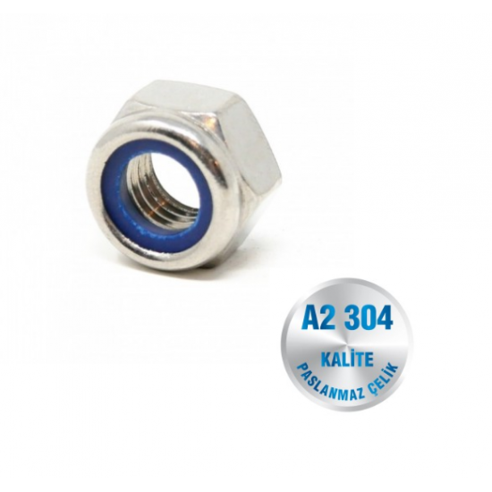 İNOX FİBERLİ SOMUN A2-304 KALİTE DIN 985 İNOX FİBERLİ SOMUN A2-304 KALİTE DIN 985