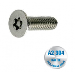 İNOX M5 HAVŞA BAŞ TORX GÜVENLİK VİDASI A2-304 KALİTE ART 9123