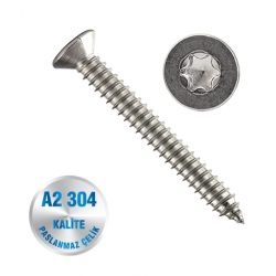 İNOX M3.5 HAVŞABAŞ TORX SAC VİDASI A2-304 KALİTE ART 7982 TX