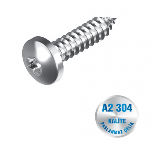 İNOX M4.2 SB TORX SAC VİDASI A2-304 KALİTE ART 7981 TX İNOX M4.2 SB TORX SAC VİDASI A2-304 KALİTE ART 7981 TX