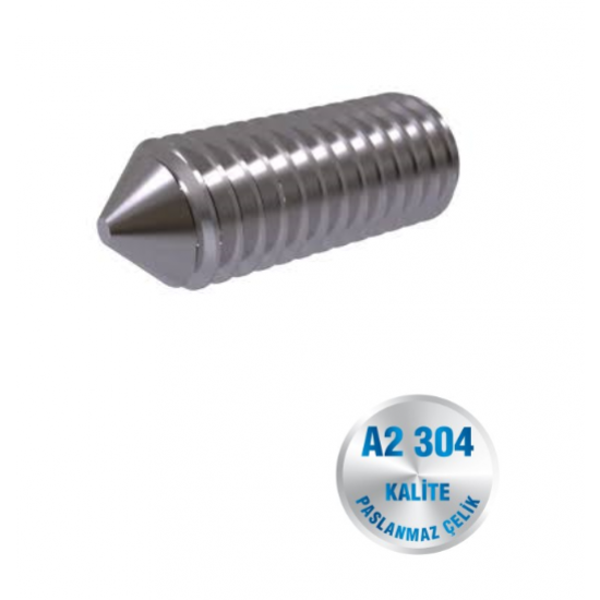 İNOX M16 SİVRİ UÇLU SETİSKUR A2-304 KALİTE DIN 914