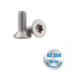 İNOX M3 TORX HAVŞABAŞ VİDA A2-304 KALİTE ART 965 TX İNOX M3 TORX HAVŞABAŞ VİDA A2-304 KALİTE ART 965 TX