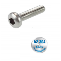 İNOX M6 TORX SB VİDA A2-304 KALİTE ART 7985 TX