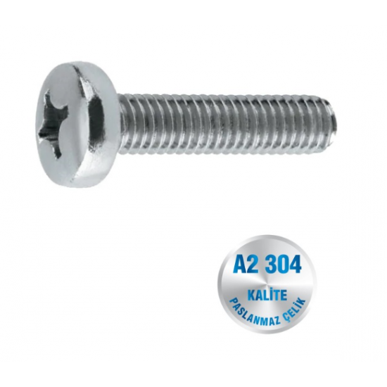 İNOX M2 YILDIZ HAVŞA BAŞLI METRİK VİDA A2-304 KALİTE DIN 7985 İNOX M2 YILDIZ HAVŞA BAŞLI METRİK VİDA A2-304 KALİTE DIN 7985