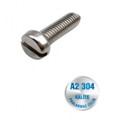 İNOX M5 MM SİLİNDİR BAŞLI VİDA A2-304 KALİTE DIN 84