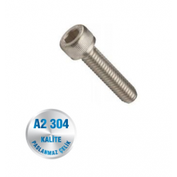 İNOX M2.5 SİLİNDİR BAŞ İMBUS CIVATA A2-304 KALİTE DIN 912 İNOX M2.5 SİLİNDİR BAŞ İMBUS CIVATA A2-304 KALİTE DIN 912