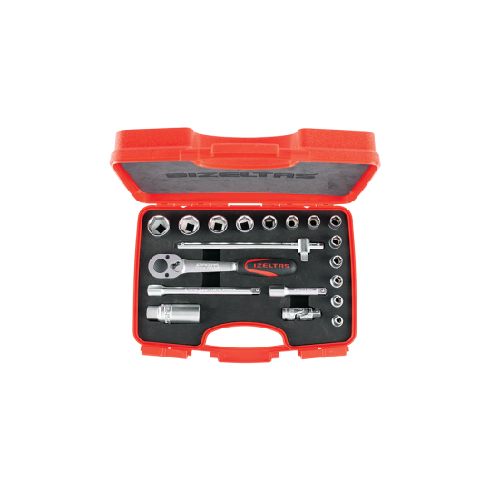İZELTAŞ 3/8” Altı Köşe Lokma Anahtar Takımı (19 parça, mm) 1110 İZELTAŞ 3/8” Altı Köşe Lokma Anahtar Takımı (19 parça, mm) 1110