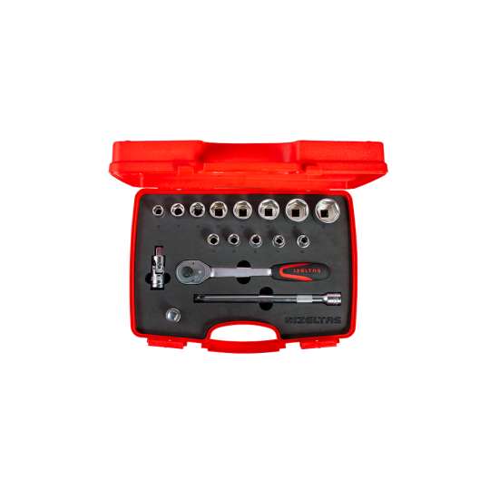 İZELTAŞ 1/2” Altı Köşe Lokma Anahtar Takımı (17 Parça, mm) 1113 İZELTAŞ 1/2” Altı Köşe Lokma Anahtar Takımı (17 Parça, mm) 1113