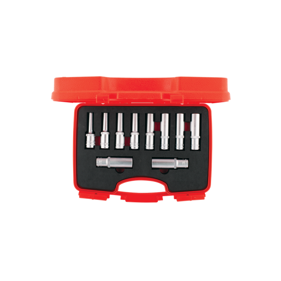 İZELTAŞ 1/2” Altı Köşe Derin Lokma Anahtar Takımı (10 parça mm) 1108