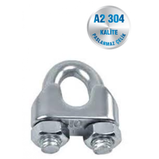 İNOX HALAT KLEMENSİ A2-304 KALİTE ART 8248 İNOX HALAT KLEMENSİ A2-304 KALİTE ART 8248