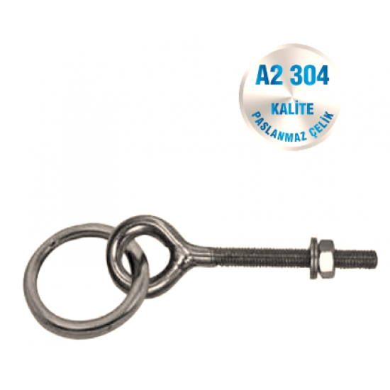 İNOX MAPA HALKALI VİDALI A2-304 KALİTE ART 8268