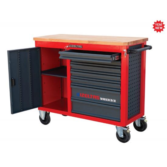 İZELTAŞ Takım Dolabı Ahşap Üst Tablalı Workbench ( 7 Çekmeceli ) 8247 İZELTAŞ Takım Dolabı Ahşap Üst Tablalı Workbench ( 7 Çekmeceli ) 8247