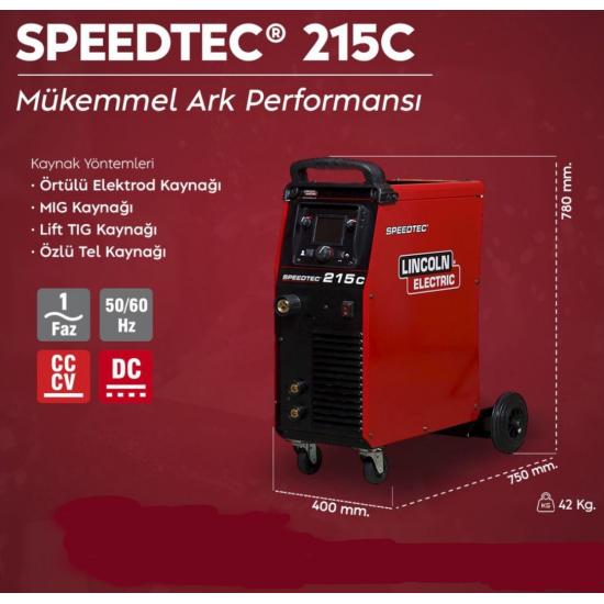 Lincoln Electric Speedtec 215C Gazaltı Kaynak Makinası 200 Amper 220 Volt Lincoln Electric Speedtec 215C Gazaltı Kaynak Makinası 200 Amper 220 Volt