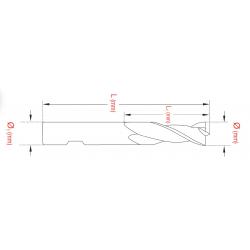4 Ağızlı Parmak Freze DIN - 844 N HSS-M2AL 4 Ağızlı Parmak Freze DIN - 844 N HSS-M2AL