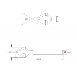 60° Havşa Freze DIN-334/C HSS-M2AL 60° Havşa Freze DIN-334/C HSS-M2AL