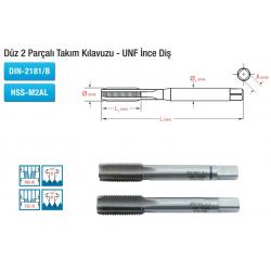 Düz 2 Parçalı Takım Kılavuzu - UNF İnce Diş DIN-2181/B HSS-M2AL Düz 2 Parçalı Takım Kılavuzu - UNF İnce Diş DIN-2181/B HSS-M2AL