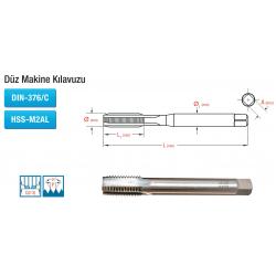 Düz Makine Kılavuzu DIN-376/C HSS-M2AL Düz Makine Kılavuzu DIN-376/C HSS-M2AL