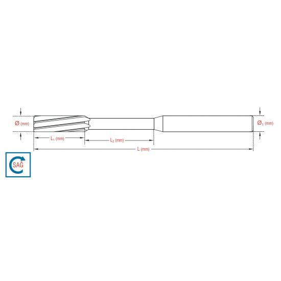 Düz Saplı Makine Raybası DIN-212/D 8° SOL HELİS KESME TOLERANSI H7 Düz Saplı Makine Raybası DIN-212/D 8° SOL HELİS KESME TOLERANSI H7