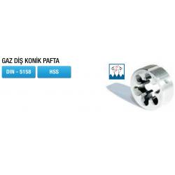 Gaz Diş Konik Pafta DIN - 5158 HSS Gaz Diş Konik Pafta DIN - 5158 HSS