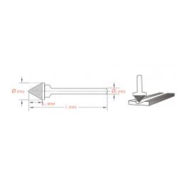 KARBÜR KALIPÇI FREZE J TİPİ 60° Konik KARBÜR KALIPÇI FREZE J TİPİ 60° Konik