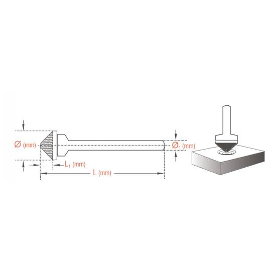 KARBÜR KALIPÇI FREZE K TİPİ 90° Konik KARBÜR KALIPÇI FREZE K TİPİ 90° Konik
