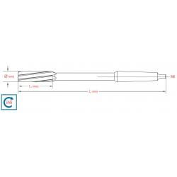 Konik Saplı Makine Raybası DIN-208/B 8° SOL HELİS KESME TOLERANSI H7 Konik Saplı Makine Raybası DIN-208/B 8° SOL HELİS KESME TOLERANSI H7