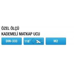 Özel Ölçü Kademeli Matkap Ucu DIN-333 M2 Özel Ölçü Kademeli Matkap Ucu DIN-333 M2